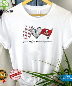 Peace Love Football Tampa Bay Buccaneers NFL Graphic Unisex T Shirt