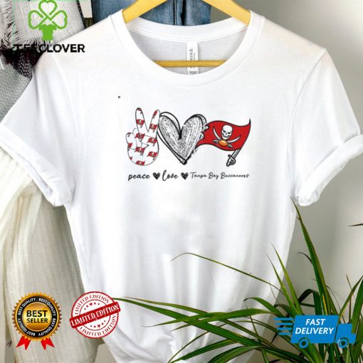 Peace Love Football Tampa Bay Buccaneers NFL Graphic Unisex T Shirt