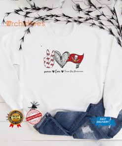 Peace Love Football Tampa Bay Buccaneers NFL Graphic Unisex T Shirt