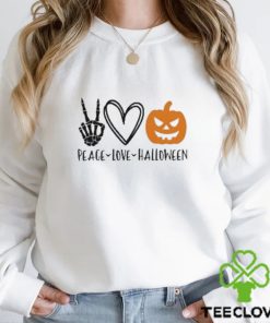 Peace Love Halloween Pumpkin Shirt