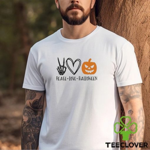 Peace Love Halloween Pumpkin Shirt