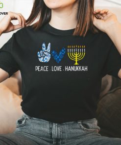 Peace Love Hanukkah Retro Chanukah Jewish Men Kids T shirt