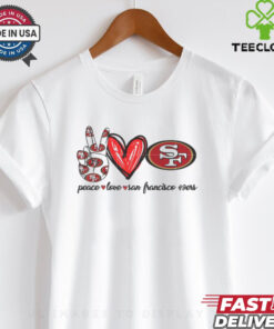 Peace Love San Francisco 49ers shirt 2 Peace Love San Francisco 49ers shirt