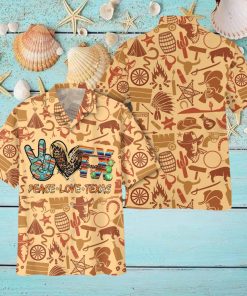 Peace Love Texas Aloha Hawaiian Shirts For Men For Women