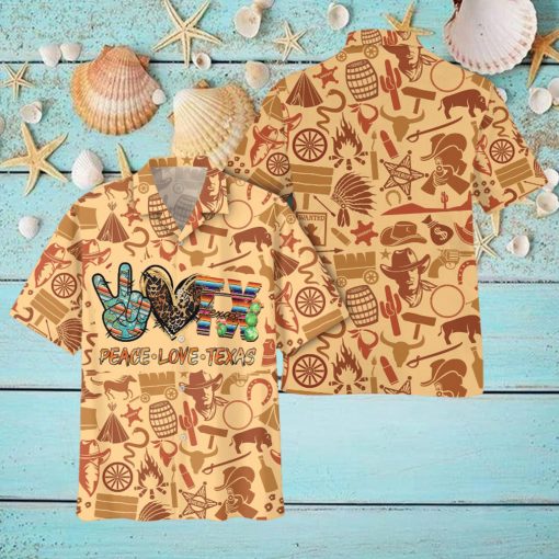 Peace Love Texas Aloha Hawaiian Shirts For Men For Women