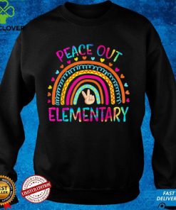 Peace Out Elementary Rainbow Last Day Of School Tie Dye T Shirt 1 Peace Out Elementary Rainbow Last Day Of School Tie Dye T Shirt