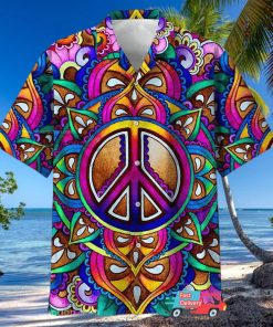 Peace Sign Clip Art Trippy Psychedelic Hawaiian Shirt