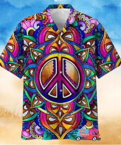 Peace Sign Clip Art Trippy Psychedelic Hawaiian Shirt
