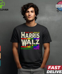 Peace love equality Harris Walz 2024 diversity hope shirt