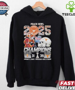 Peach Bowl 2025 Champions Texas Longhorns 39 31 ASU Shirt