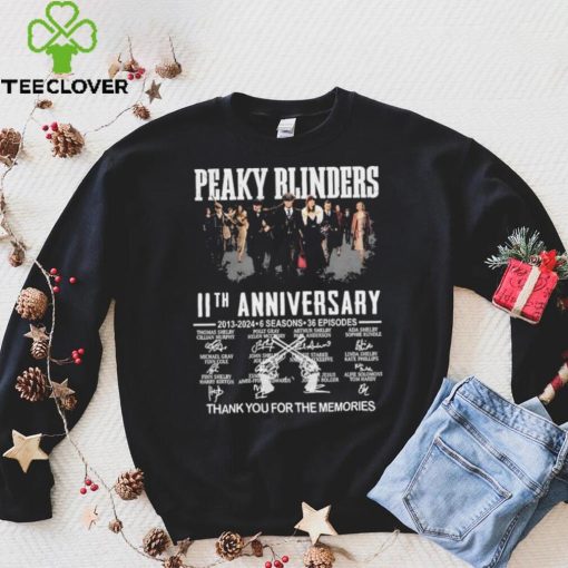 Peaky Blinders 11th Anniversary 2013 2024 6 Seasons 36 Episodes Thank You For The Memories Signatures Shirt