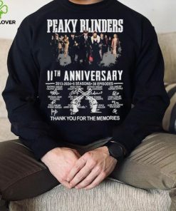 Peaky Blinders 11th Anniversary 2013 2024 6 Seasons 36 Episodes Thank You For The Memories Signatures Shirt