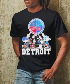 Peanut Character Detroit Sport Team Abbey Road Skyline 2023 shirt