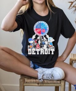 Peanut Character Detroit Sport Team Abbey Road Skyline 2023 shirt