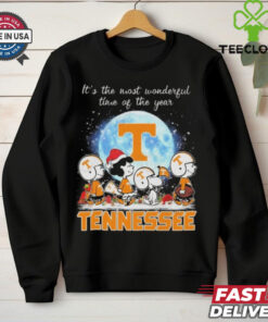 Peanut Characters It’s The Most Wonderful Time Of The Year Tennessee Volunteers Christmas 2024 Shirt