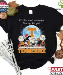 Peanut Characters It’s The Most Wonderful Time Of The Year Tennessee Volunteers Christmas 2024 Shirt