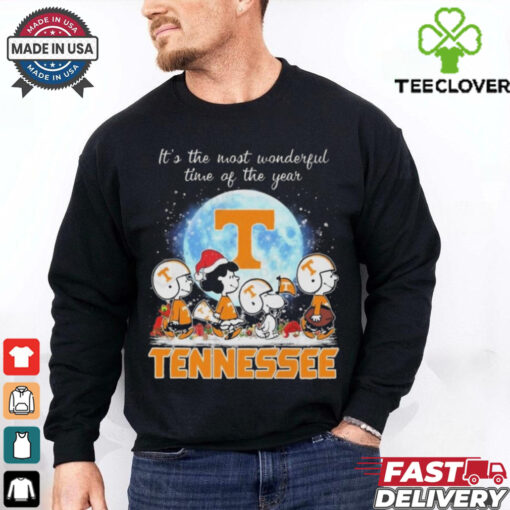 Peanut Characters It’s The Most Wonderful Time Of The Year Tennessee Volunteers Christmas 2024 Shirt