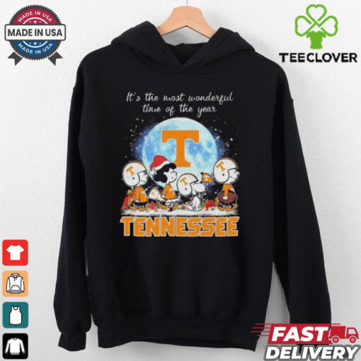 Peanut Characters It’s The Most Wonderful Time Of The Year Tennessee Volunteers Christmas 2024 Shirt
