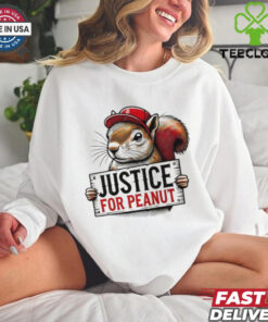Peanut Squirrel Red Hat Justice For Peanut shirt