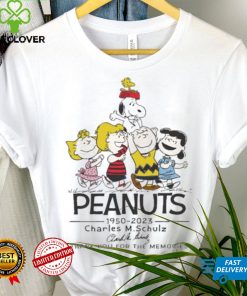 Peanuts 1950 – 2023 Charles M Schulz thank you for the memories signature shirt