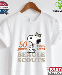 Peanuts 50 Years EST.1974 Beagle Scouts T Shirt