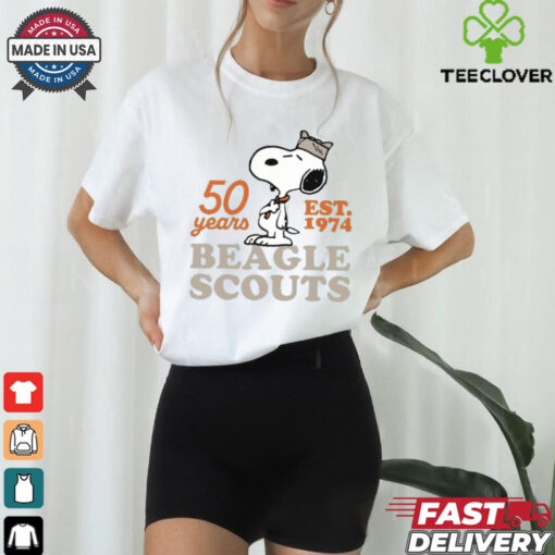 Peanuts 50 Years EST.1974 Beagle Scouts T Shirt