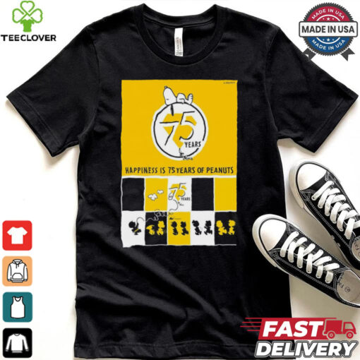 Peanuts 75th Anniversary As A Comic Book On October 2 2025 Happiness Is 75 Years Of Peanuts shirt