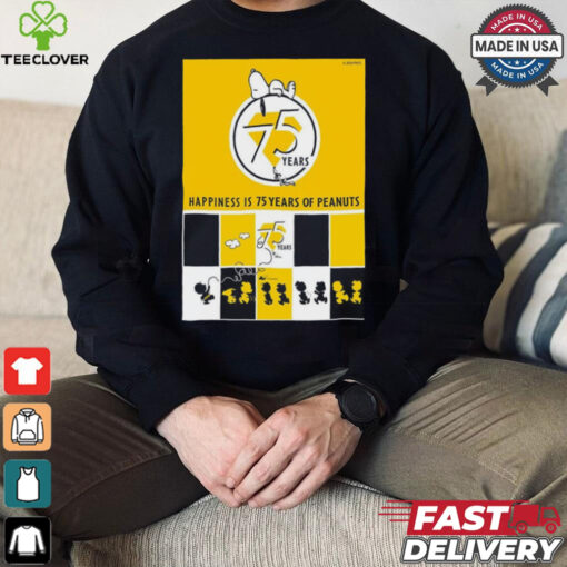 Peanuts 75th Anniversary As A Comic Book On October 2 2025 Happiness Is 75 Years Of Peanuts shirt