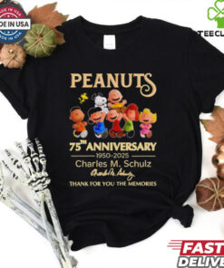 Peanuts 75th anniversary 1950 2025 thank you for the memories shirt