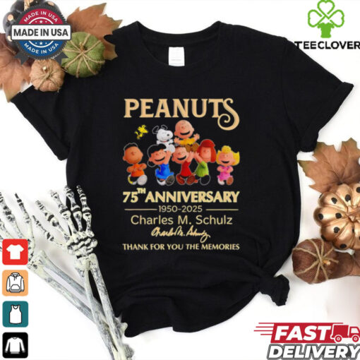 Peanuts 75th anniversary 1950 2025 thank you for the memories shirt