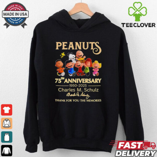 Peanuts 75th anniversary 1950 2025 thank you for the memories shirt
