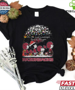 Peanuts Arkansas Razorbacks It’s The Most Wonderful Time Of The Year Winter Shirt