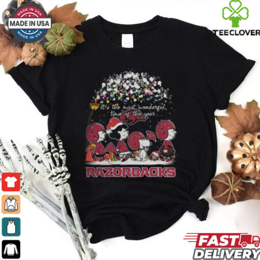 Peanuts Arkansas Razorbacks It’s The Most Wonderful Time Of The Year Winter Shirt