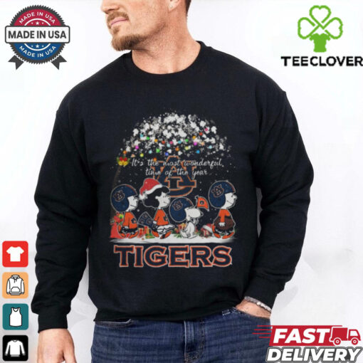 Peanuts Auburn Tigers It’s The Most Wonderful Time Of The Year Winter Shirt