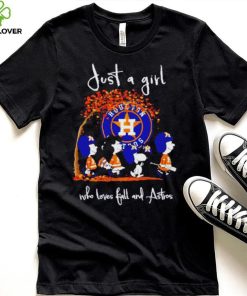 Peanuts Cartoon Just A Girl Who Loves Fall And Astros Shirt 1 Peanuts Cartoon Just A Girl Who Loves Fall And Astros Shirt