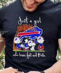 Peanuts Cartoon Just A Girl Who Loves Fall And Bills Shirt 3 Peanuts Cartoon Just A Girl Who Loves Fall And Bills Shirt
