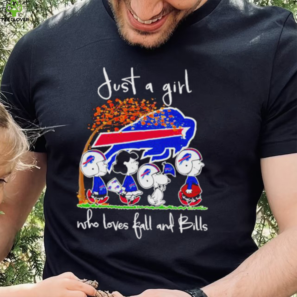 Peanuts Cartoon Just A Girl Who Loves Fall And Bills Shirt Peanuts Cartoon Just A Girl Who Loves Fall And Bills Shirt