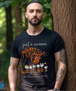 Peanuts Character Just A Girl Who Loves Fall And Baltimore Orioles 2023 Shirt 1 Peanuts Character Just A Girl Who Loves Fall And Baltimore Orioles 2023 Shirt