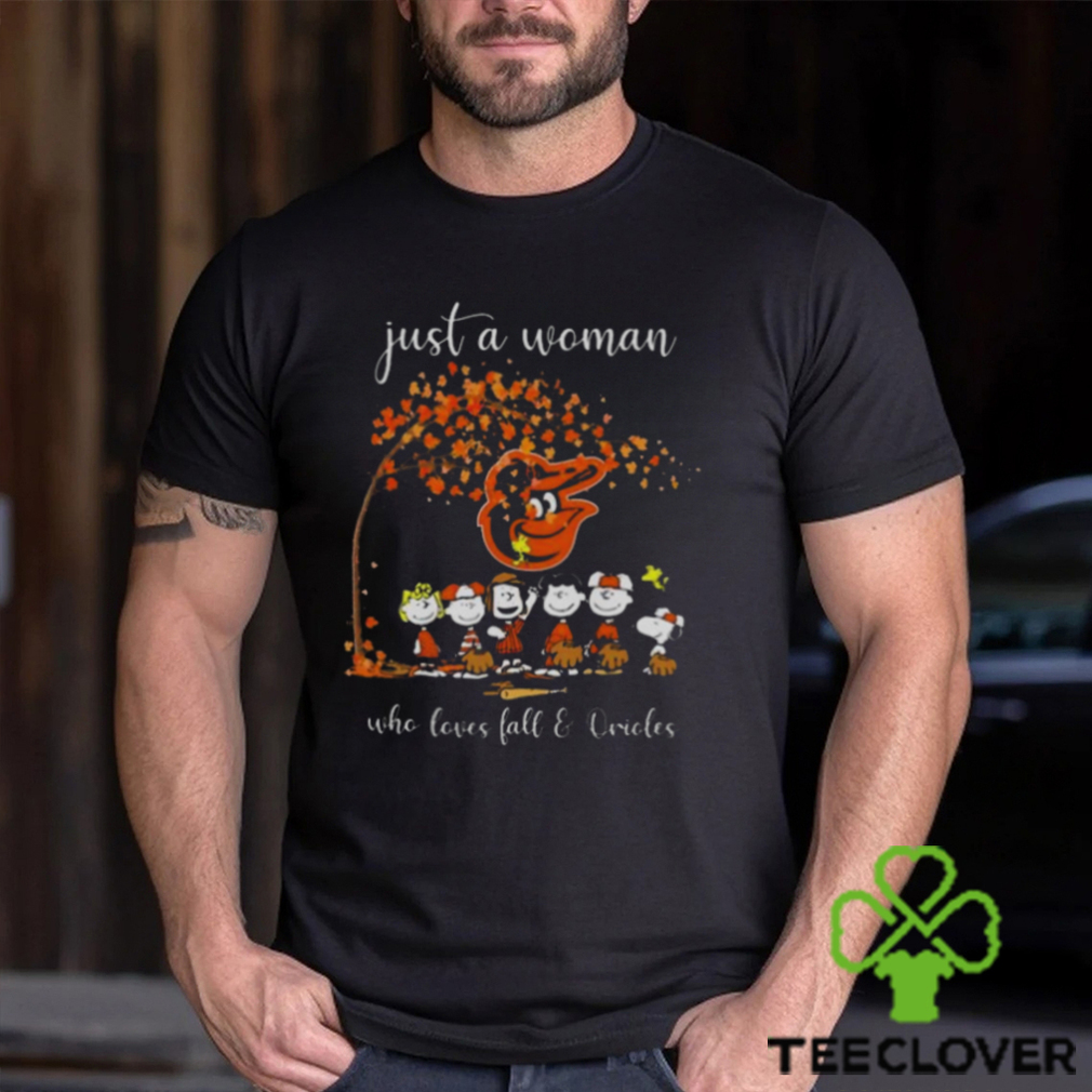 The Peanuts Just A Girl Who Loves Fall Orioles Shirt