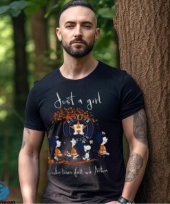 Peanuts Character Just A Girl Who Loves Fall And Houston Astros 2023 Shirt 1 Peanuts Character Just A Girl Who Loves Fall And Houston Astros 2023 Shirt