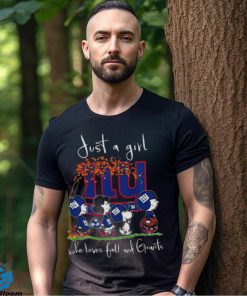 Peanuts Character Just A Girl Who Loves Fall And New York Giants 2023 Shirt 1 Peanuts Character Just A Girl Who Loves Fall And New York Giants 2023 Shirt