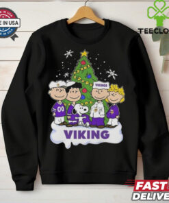 Peanuts Character X Minnesota Vikings Merry Christmas 2024 Shirt