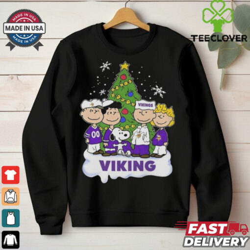 Peanuts Character X Minnesota Vikings Merry Christmas 2024 Shirt
