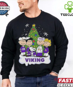 Peanuts Character X Minnesota Vikings Merry Christmas 2024 Shirt