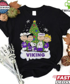 Peanuts Character X Minnesota Vikings Merry Christmas 2024 Shirt
