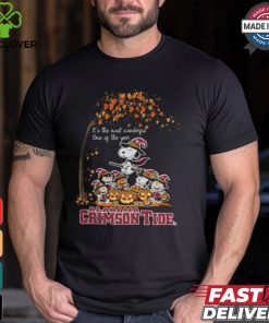 Peanuts Characters Alabama Crimson Tide Halloweens It’s The Most Wonderful Time Of The Year Shirt