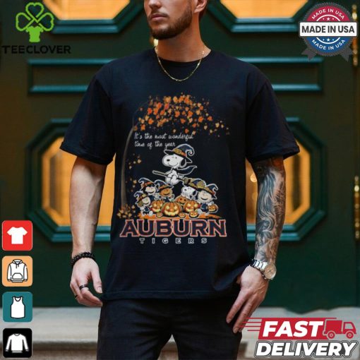 Peanuts Characters Auburn Tigers Halloweens It’s The Most Wonderful Time Of The Year Shirt