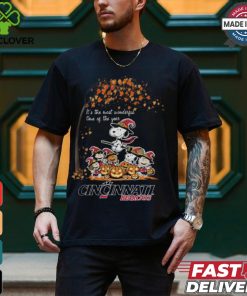 Peanuts Characters Cincinnati Bearcats Halloweens It’s The Most Wonderful Time Of The Year Shirt