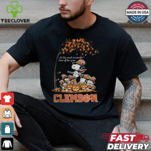 Peanuts Characters Clemson Tigers Halloweens It’s The Most Wonderful Time Of The Year Shirt
