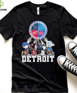 Peanuts Characters Detroit Sports Teams City Walking Shirt